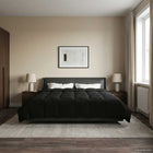 Winter Duvet Quilted Black 200 x 200 cm Microfiber