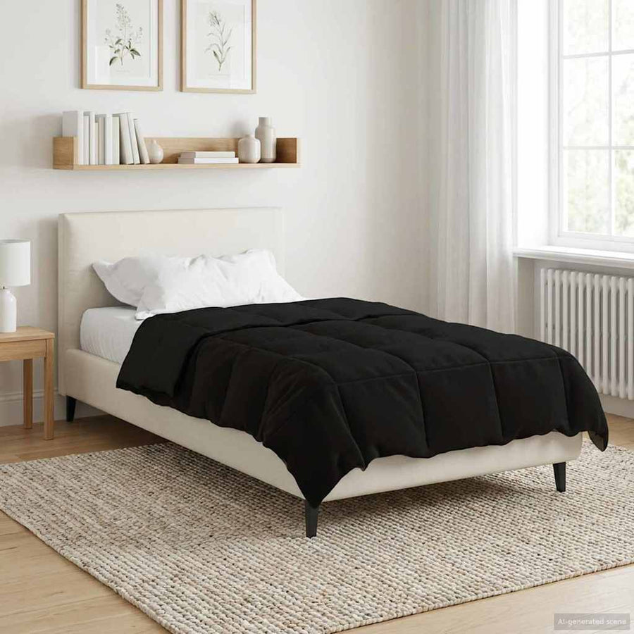 Winter Dekbed Gekwilt Zwart 135 x 220 cm Microfiber
