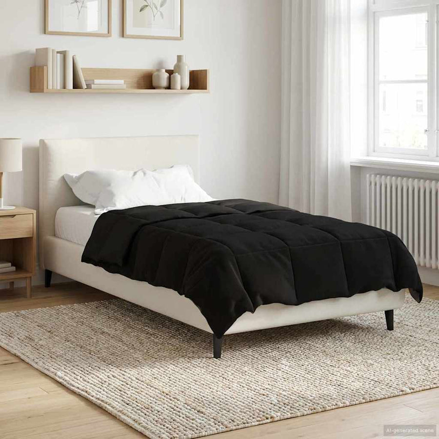 Winter Dekbed Gekwilt Zwart 155 x 220 cm Microfiber