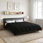 Winter Quilted Duvet Black 200 x 220 cm Microfiber