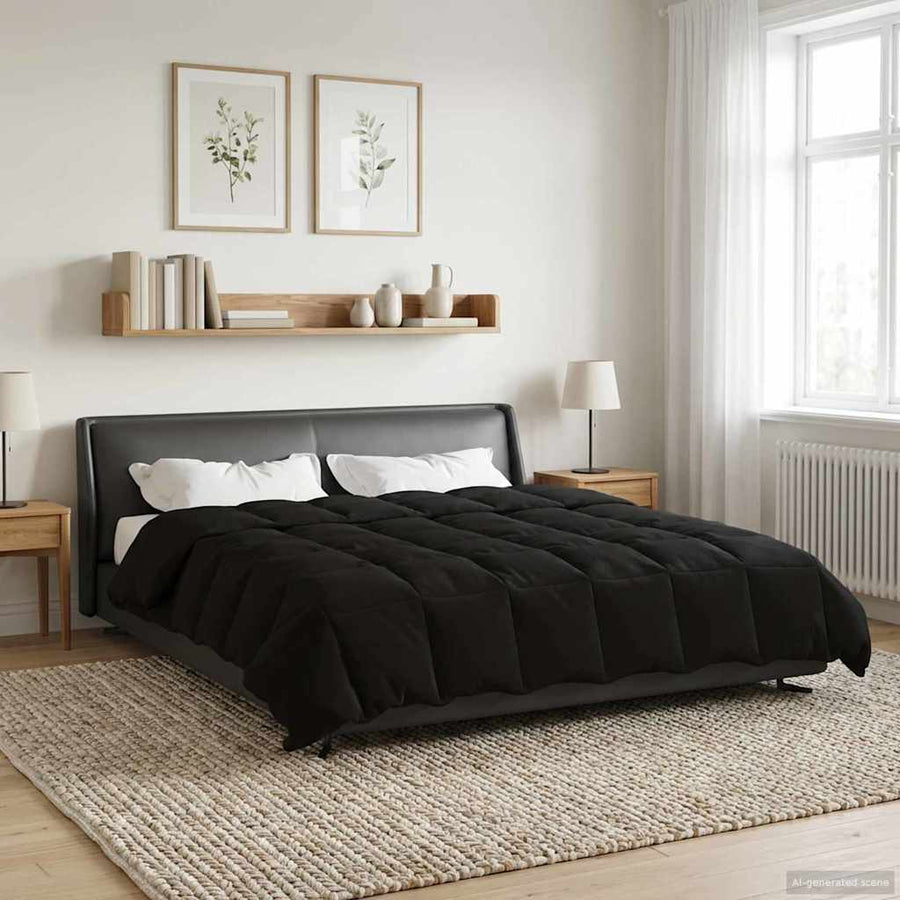 Winter Dekbed Gekwilt Zwart 220 x 240 cm Microfiber