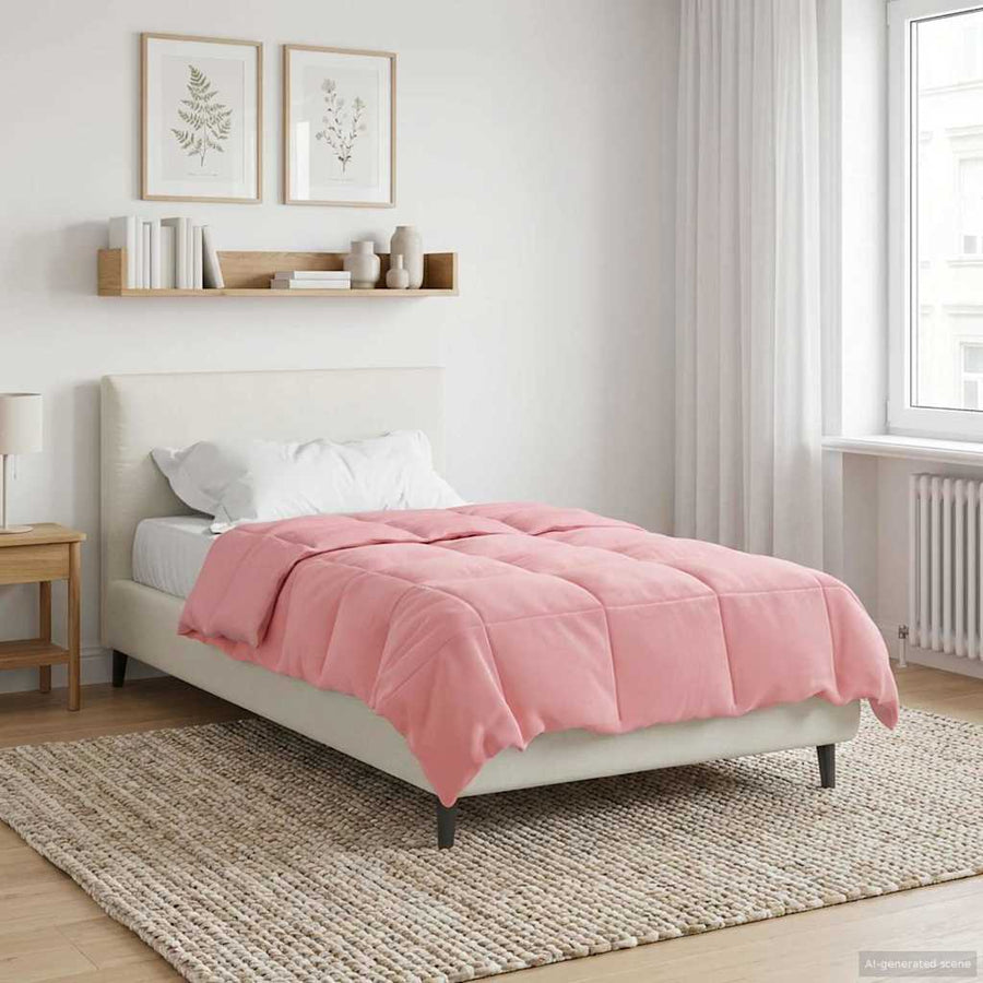 Winter Dekbed Gekwilt Roze 135 x 200 cm Microfiber