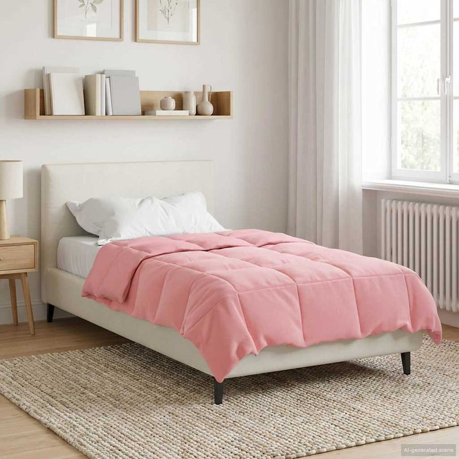 Winter Dekbed Gekwilt Roze 140 x 200 cm Microfiber
