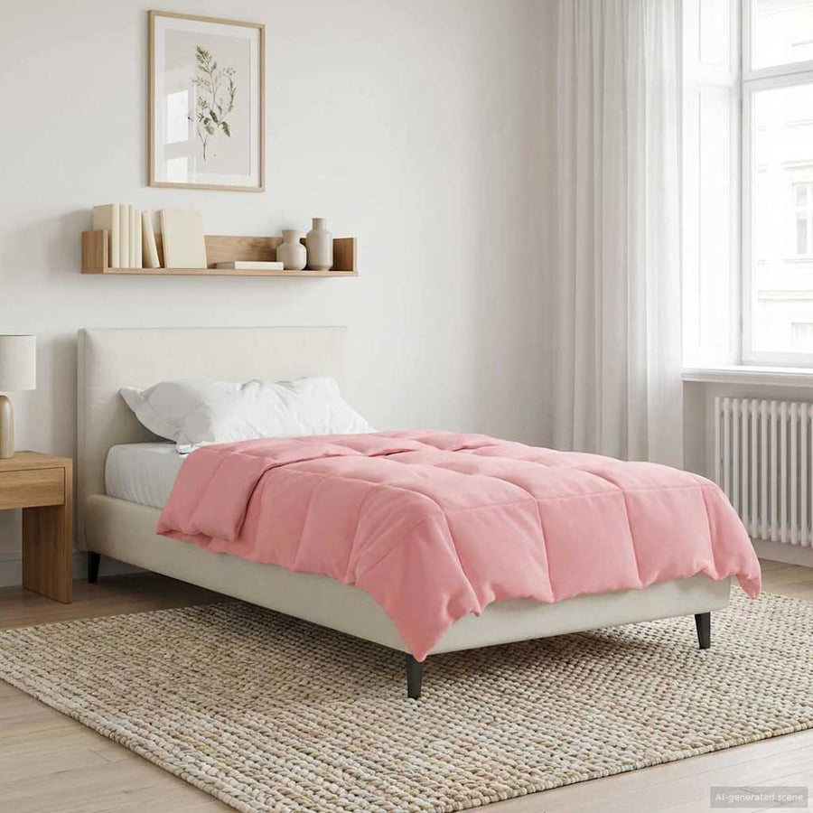 Winter Dekbed Gekwilt Roze 155 x 200 cm Microfiber