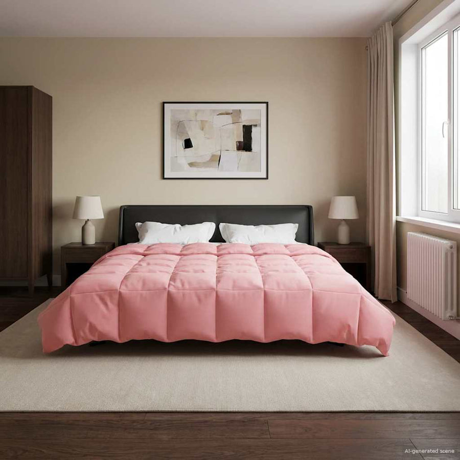 Winter Dekbed Gekwilt Roze 200 x 200 cm Microfiber