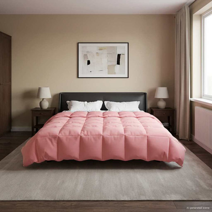 Winter Dekbed Gekwilt Roze 200 x 240 cm Microfiber