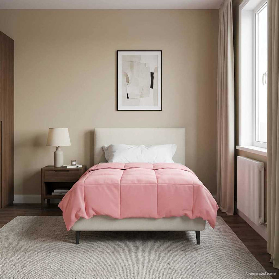 Winter Dekbed Gekwilt Roze 135 x 220 cm Microfiber