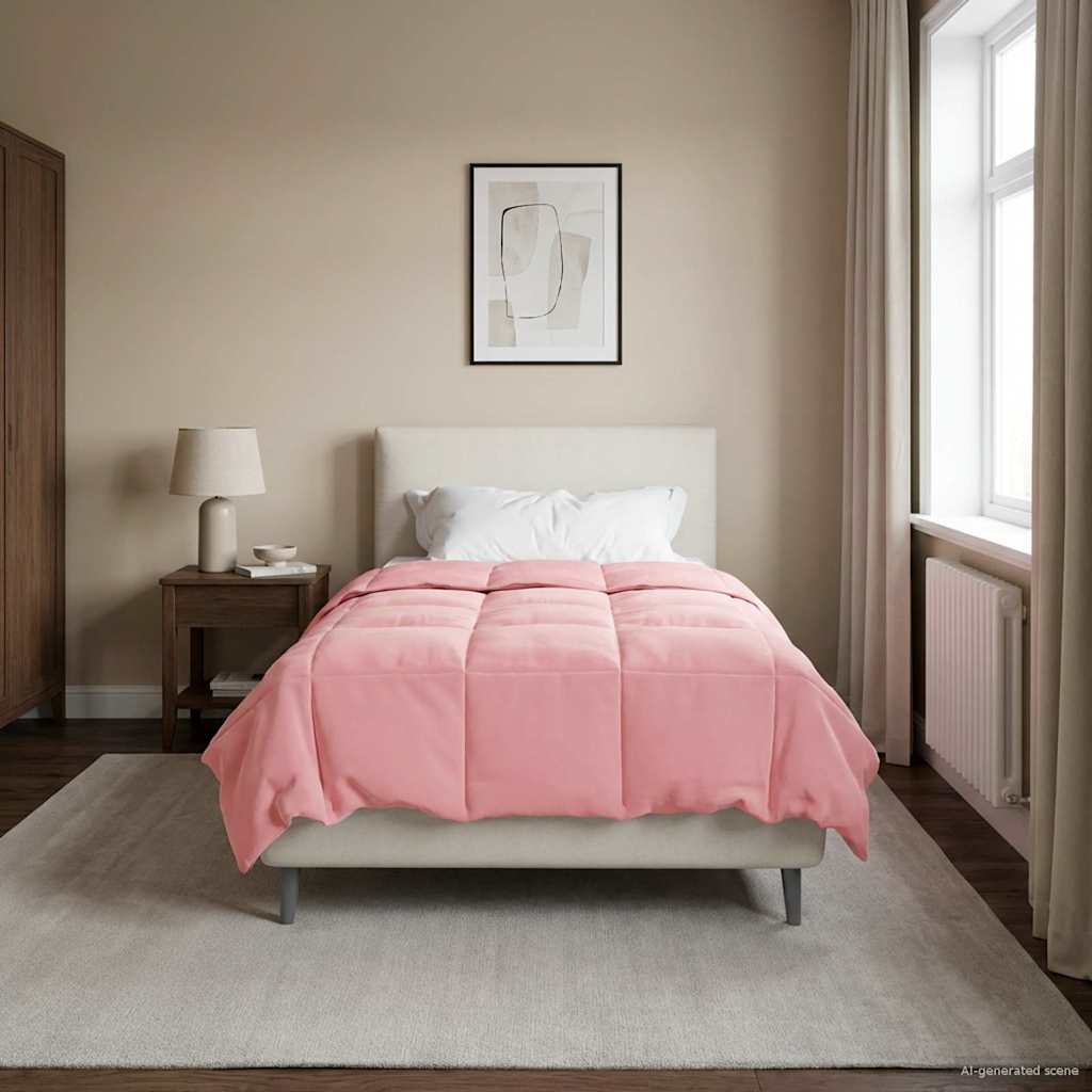Winter Dekbed Gekwilt Roze 140 x 220 cm Microfiber