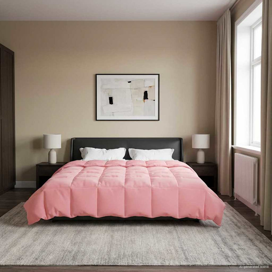 Winter Dekbed Gekwilt Roze 200 x 220 cm Microfiber