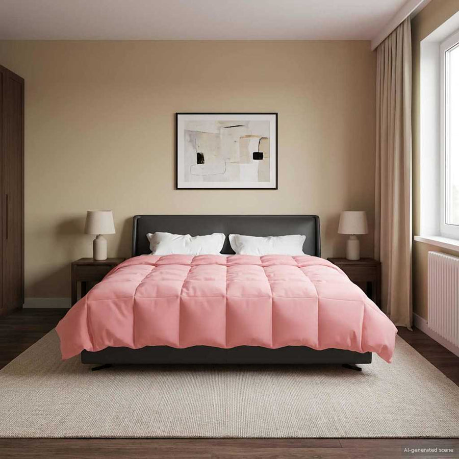 Winter Dekbed Gekwilt Roze 220 x 260 cm Microfiber