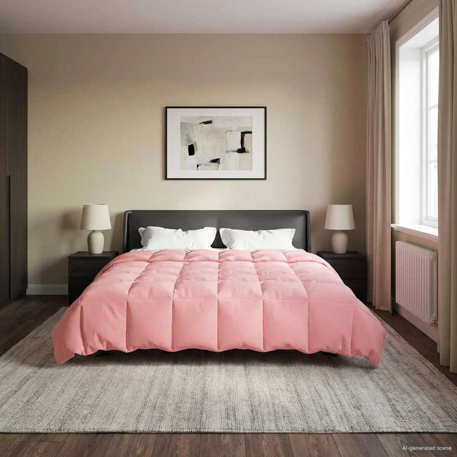 Winter Dekbed Gekwilt Roze 240 x 260 cm Microfiber