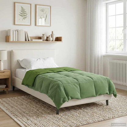 Winter Dekbed Gekwilt Groen 140 x 200 cm Microfiber