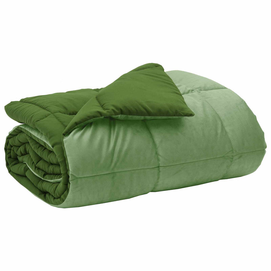 Winter Dekbed Gekwilt Groen 200 x 200 cm Microfiber