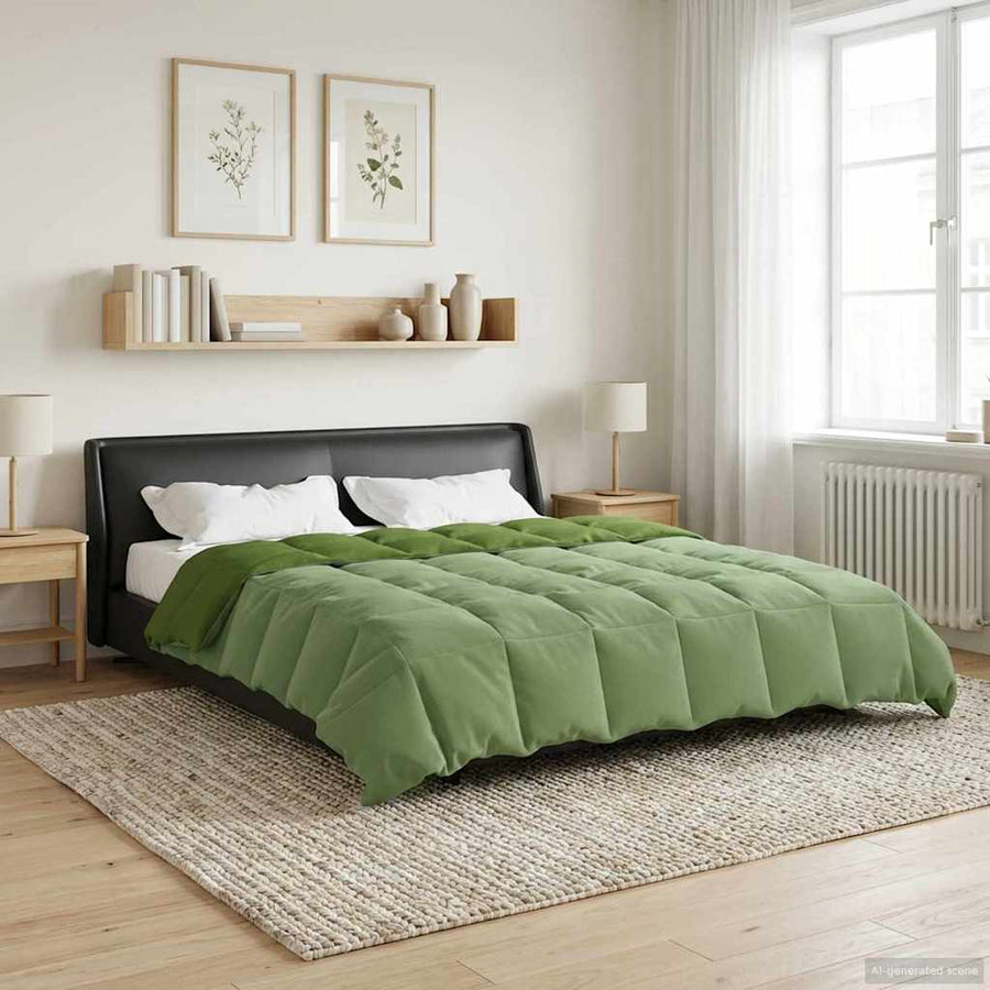 Winter Dekbed Gekwilt Groen 200 x 240 cm Microfiber