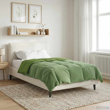 Winter Dekbed Gekwilt Groen 135 x 200 cm Microfiber