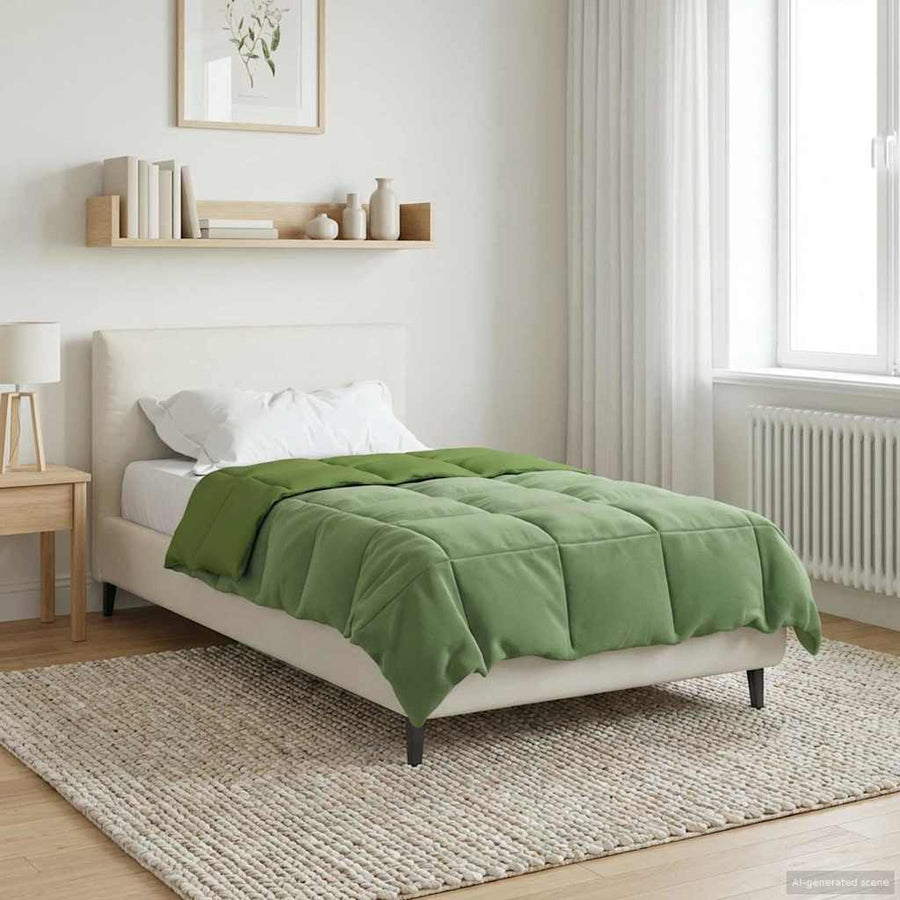 Winter Dekbed Gekwilt Groen 155 x 220 cm Microfiber