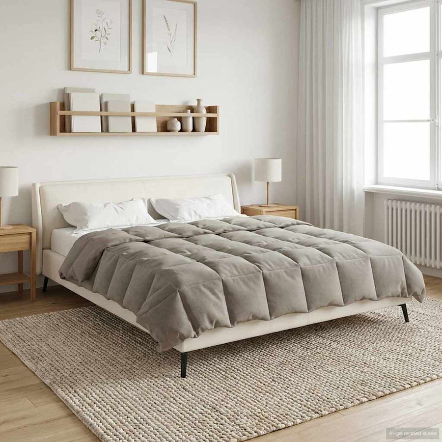 Winter Dekbed Gekwilt Groen 200 x 220 cm Microfiber