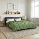 Winter Quilted Duvet Green 220 x 240 cm Microfiber