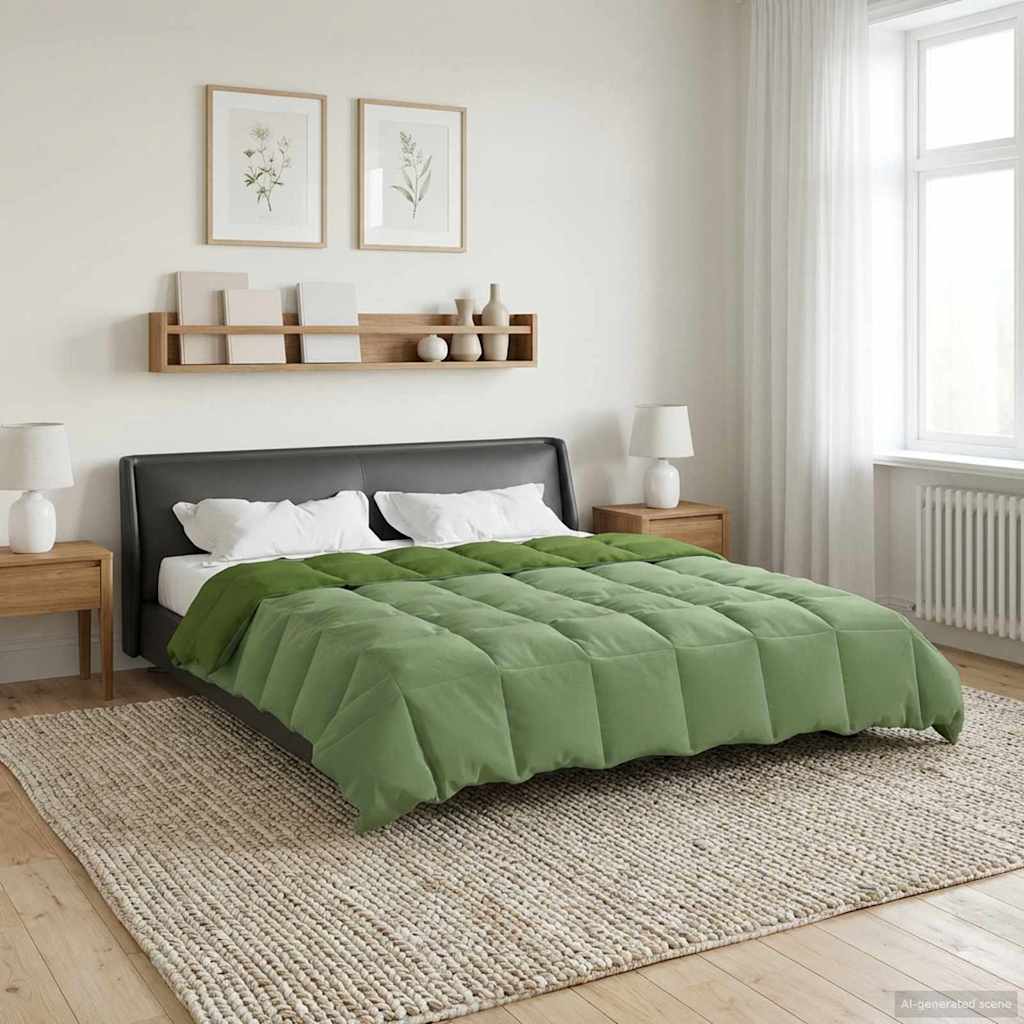 Winter Dekbed Gekwilt Groen 220 x 240 cm Microfiber