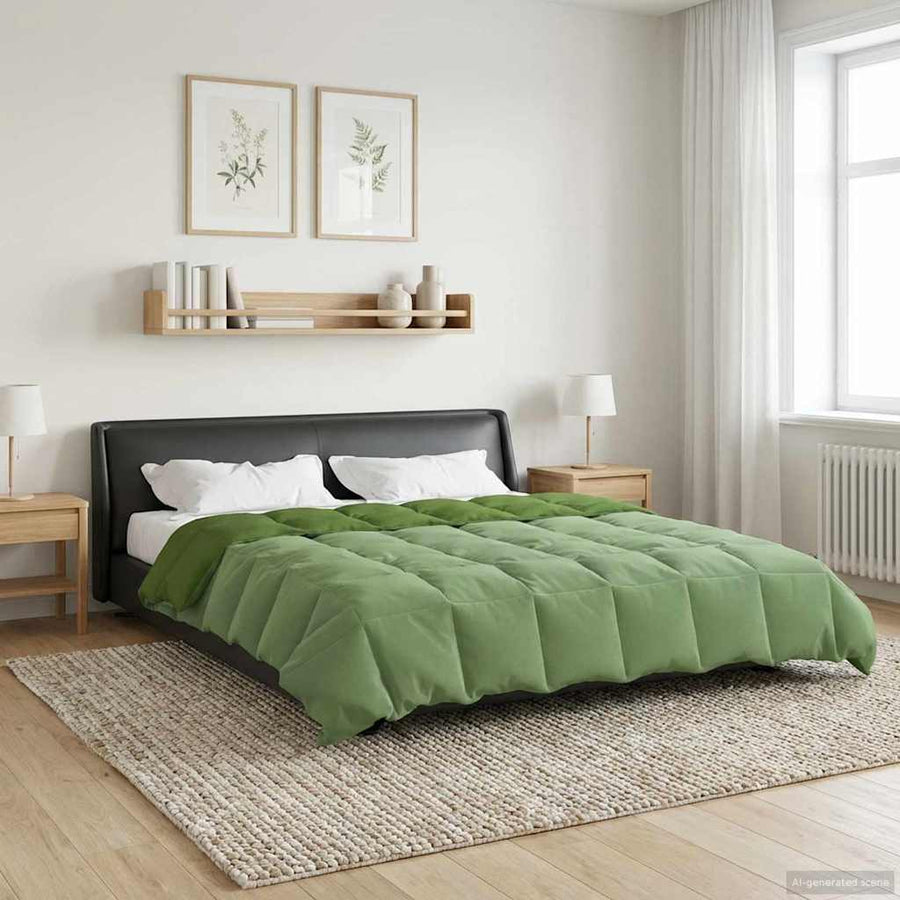 Winter Dekbed Gekwilt Groen 220 x 260 cm Microfiber