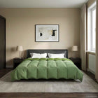 Winter Quilted Duvet Green 240 x 260 cm Microfiber