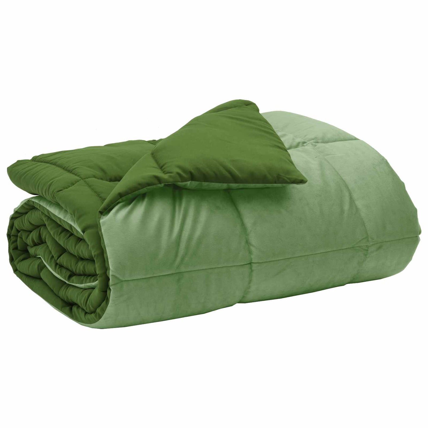 Winter Dekbed Gekwilt Groen 240 x 260 cm Microfiber