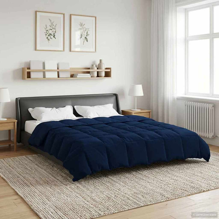 Winter Dekbed Gekwilt Donkerblauw 200 x 240 cm Microfiber