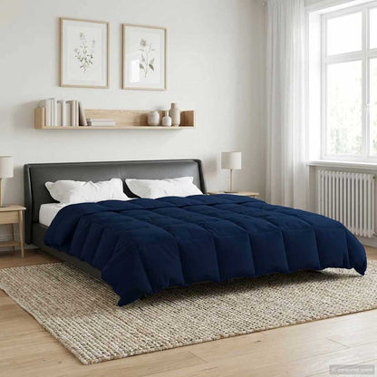 Winter Dekbed Gekwilt Donkerblauw 240 x 260 cm Microfiber