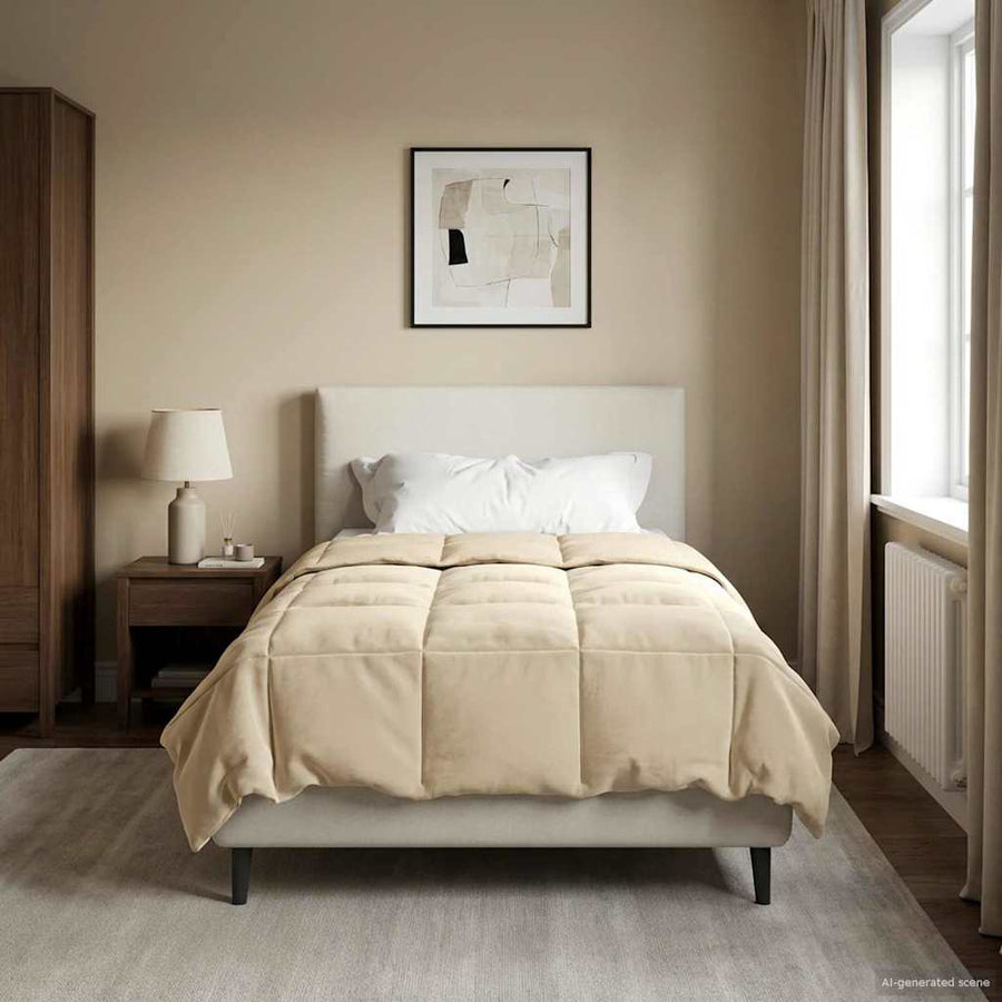 Winter Dekbed Gekwilt Crème 155 x 200 cm Microfiber