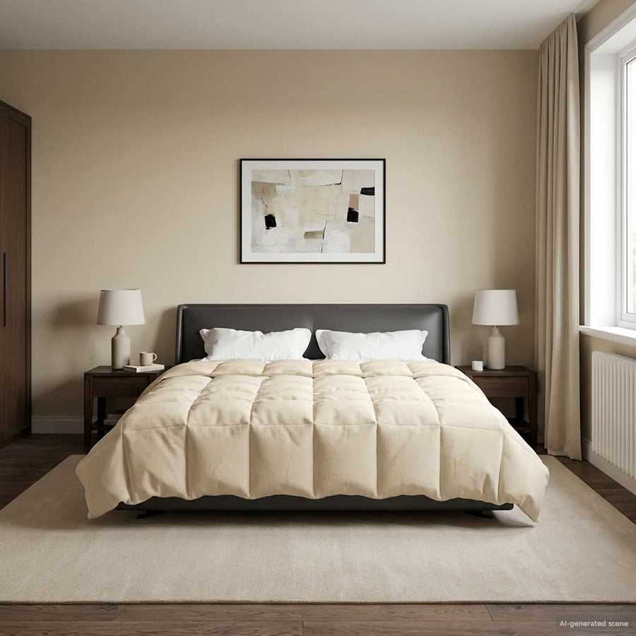 Winter Dekbed Gekwilt Crème 200 x 200 cm Microfiber