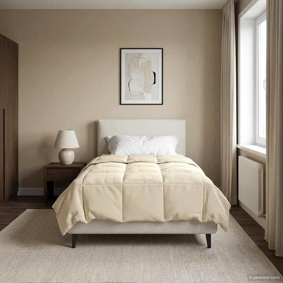 Winter Dekbed Gekwilt Crème 135 x 220 cm Microfiber