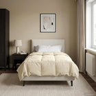 Dekbed gekwilt crème 140 x 220 cm microfiber