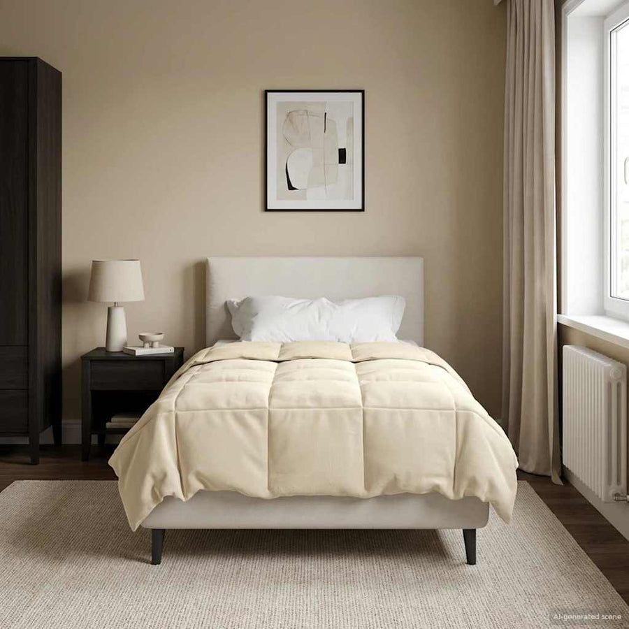 Winter Dekbed Gekwilt Crème 140 x 220 cm Microfiber