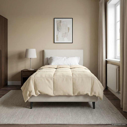 Winter Dekbed Gekwilt Crème 155 x 220 cm Microfiber