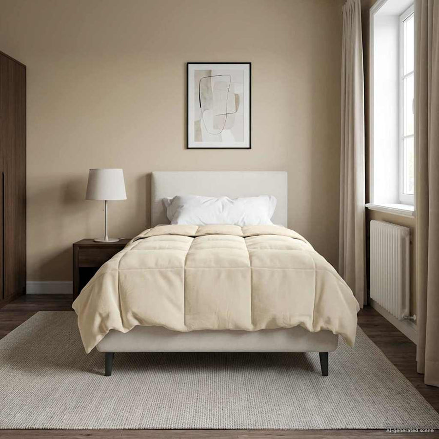 Winter Dekbed Gekwilt Crème 155 x 220 cm Microfiber