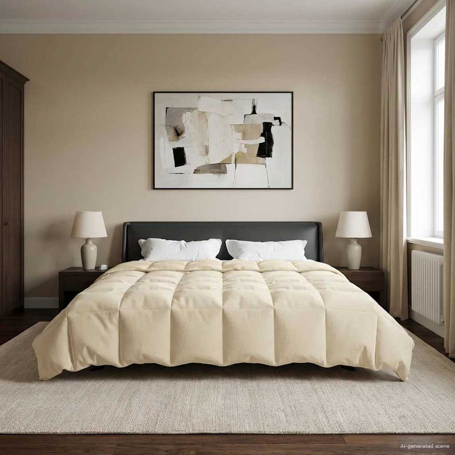 Winter Dekbed Gekwilt Crème 200 x 220 cm Microfiber