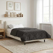 Zomerdekbed 155x200 cm antraciet microfiber teddy fleece