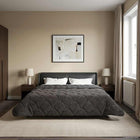 Summer Duvet Anthracite 200 x 240 cm Microfiber and Teddy fleece