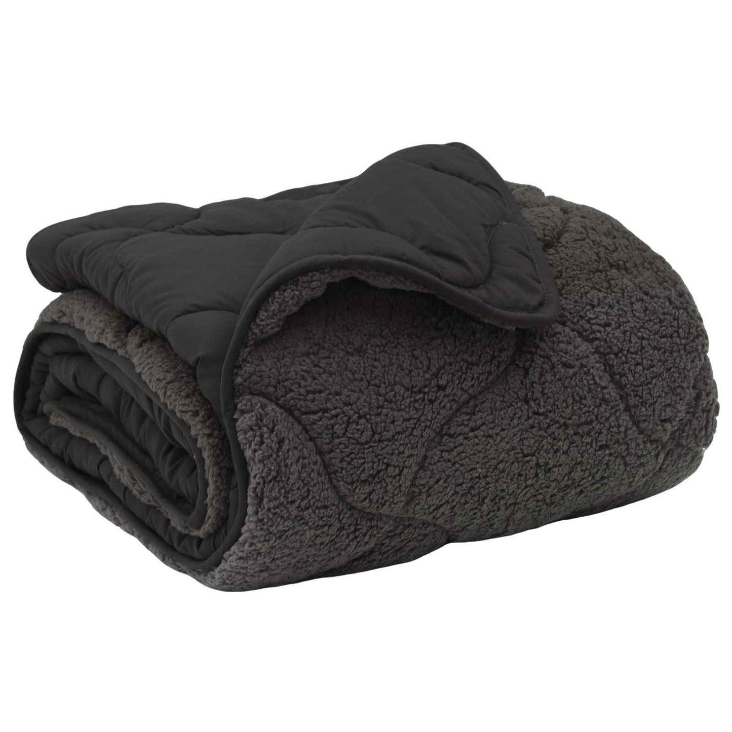 Zomer Dekbed Antraciet 200 x 240 cm Microfiber en Teddy fleece