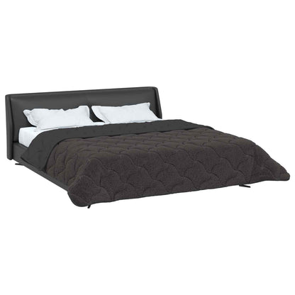 Zomer Dekbed Antraciet 200 x 240 cm Microfiber en Teddy fleece