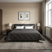 Zomerdekbed 220x240 cm microfiber teddy fleece antraciet
