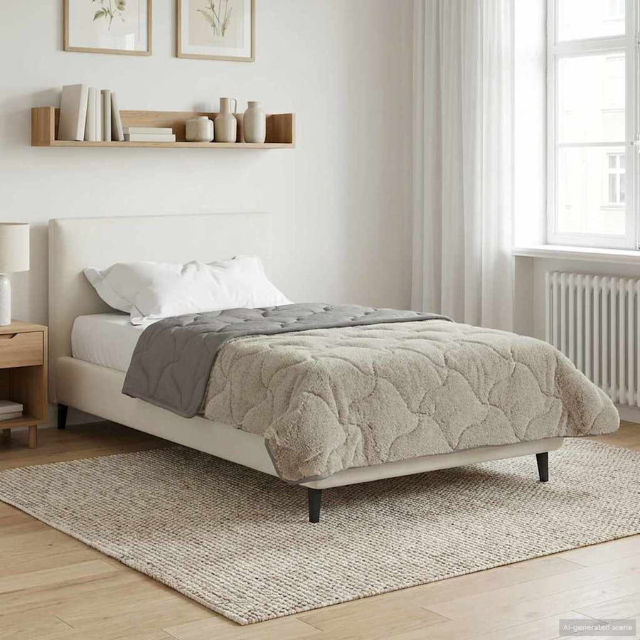 Zomer Dekbed Gekwilt Lichtgrijs 140 x 220 cm
