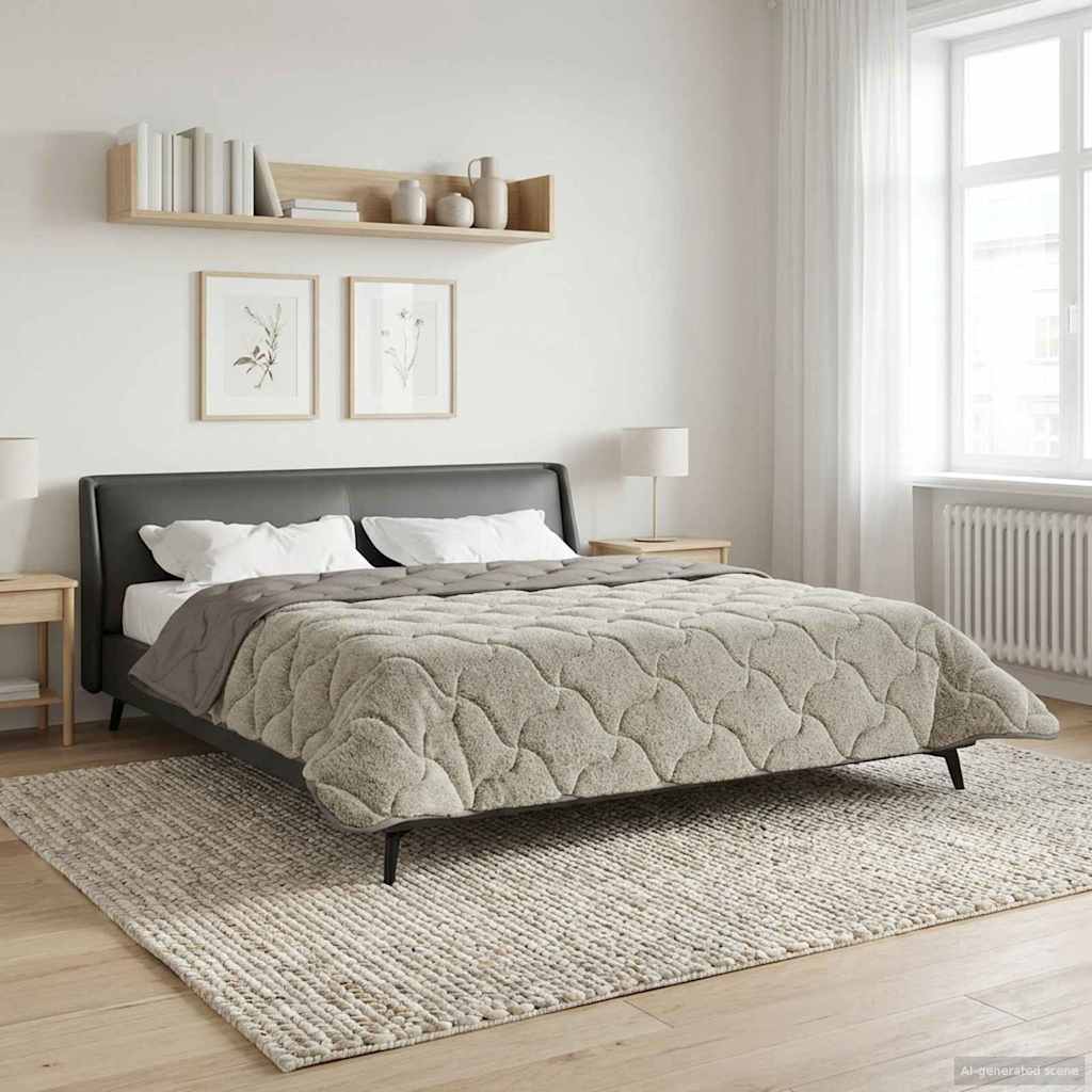 Zomer Dekbed Gekwilt Lichtgrijs 240 x 260 cm