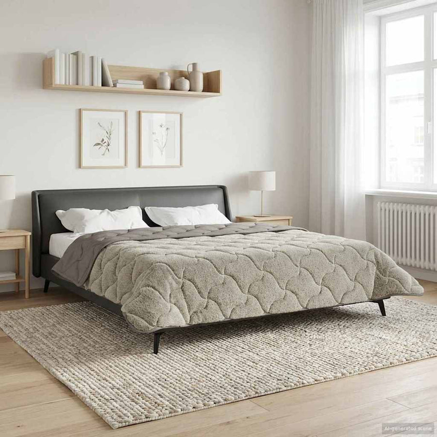Zomer Dekbed Gekwilt Lichtgrijs 240 x 260 cm