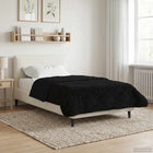 Summer Duvet Black 155 x 200 cm Microfiber and Teddy fleece