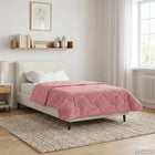 Summer Duvet Pink 140 x 220 cm Microfiber and Teddy Fleece