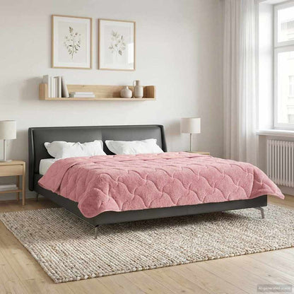 Zomer Dekbed Roze 200 x 200 cm Microfiber en Teddy fleece