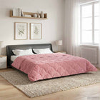 Summer Duvet Pink 200 x 240 cm Microfiber and Teddy Fleece