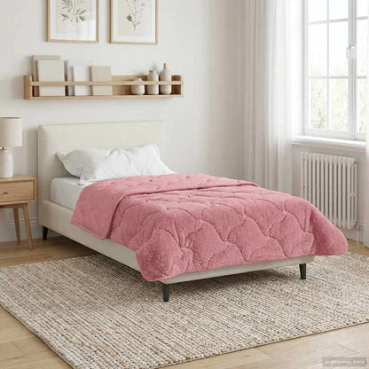Zomer Dekbed Roze 140 x 220 cm Microfiber en Teddy fleece