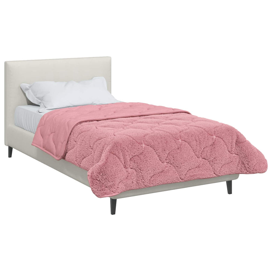 Zomer Dekbed Roze 140 x 220 cm Microfiber en Teddy fleece